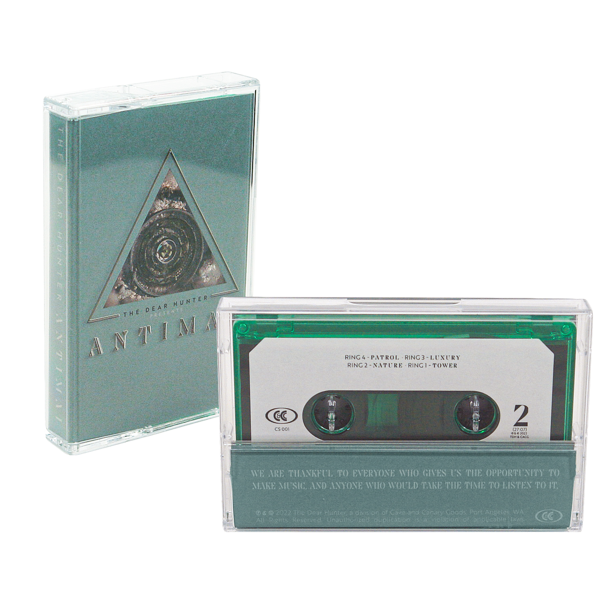 The Dear Hunter - Antimai Transparent Green - Cassette Tape